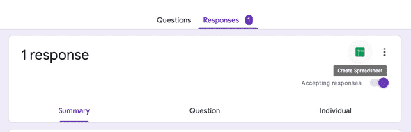 Find Responses in Google Form
